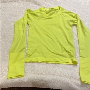 Bright Yellow Lululemon Long Sleeve Top